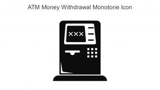 Atm Money Withdrawal Monotone Icon In Powerpoint Pptx Png And Editable Eps Format