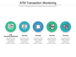 Atm transaction monitoring ppt powerpoint presentation visual aids pictures cpb
