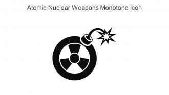 Atomic Nuclear Weapons Monotone Icon In Powerpoint Pptx Png And Editable Eps Format