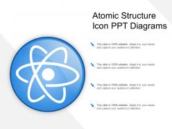Atomic structure icon ppt diagrams