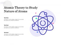 Atomic theory to study nature of atoms