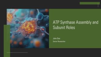 ATP Synthase Assembly And Subunit Roles PPT Guidelines AT
