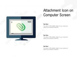 Attachment icon on computer screen