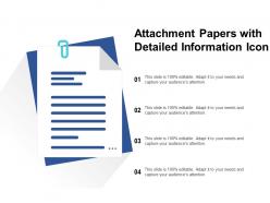 Attachment papers with detailed information icon