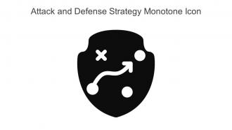 Attack And Defense Strategy Monotone Icon In Powerpoint Pptx Png And Editable Eps Format