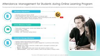 Attendance Management For Students During Online Learning Program Online Training Playbook