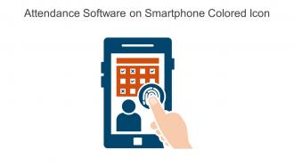 Attendance Software On Smartphone Colored Icon In Powerpoint Pptx Png And Editable Eps Format