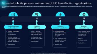 Attended Robotic Process Automation RPA Benefits For Organizations