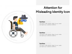 Attention for misleading identity icon