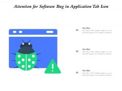 Attention for software bug in application tab icon