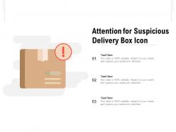 Attention For Suspicious Delivery Box Icon