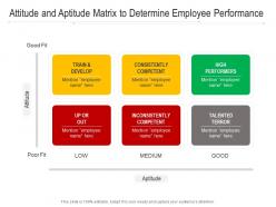 Attitude and aptitude matrix to determine employee performance