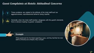 Attitudinal Complaints By The Guests In Hotels Training Ppt