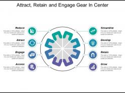 Attract retain and engage gear in center