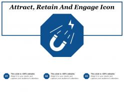Attract retain and engage icon