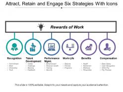 Attract retain and engage six strategies with icons