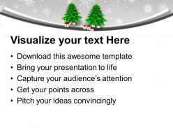 Attractive christmas trees with gifts winter holidays powerpoint templates ppt themes and graphics