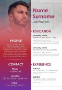 Attractive resume design for business professionals impressive cv template