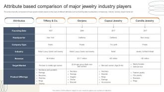 Attribute Based Comparison Of Major Accessories Business Plan BP SS