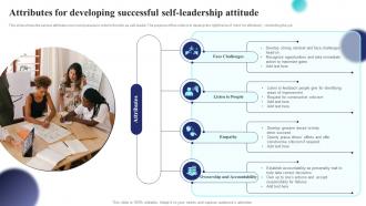 Attributes For Developing Successful Self Leadership Attitude