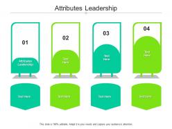 Attributes leadership ppt powerpoint presentation model introduction cpb