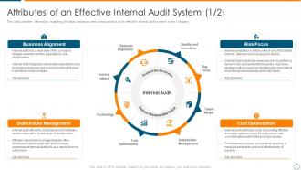 Attributes of an effective overview of internal audit planning checklist