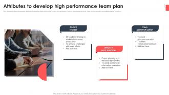 Attributes To Develop High Performance Team Plan