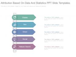 Attribution based on data and statistics ppt slide templates