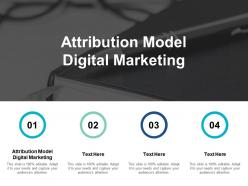 Attribution model digital marketing ppt powerpoint presentation backgrounds cpb