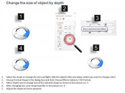 Au five staged circular arrow diagram powerpoint template slide