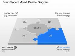 Au four staged mixed puzzle diagram powerpoint template