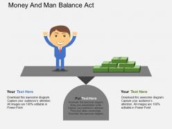 Au money and man balance act flat powerpoint design