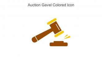 Auction Gavel Colored Icon In Powerpoint Pptx Png And Editable Eps Format