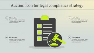 Auction Icon For Legal Compliance Strategy