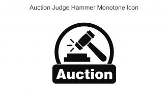 Auction Judge Hammer Monotone Icon In Powerpoint Pptx Png And Editable Eps Format