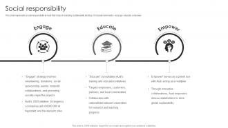 Audi Company Profile Social Responsibility Ppt Microsoft CP SS