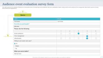 Audience Event Evaluation Survey Form