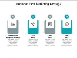Audience first marketing strategy ppt powerpoint presentation show topics cpb