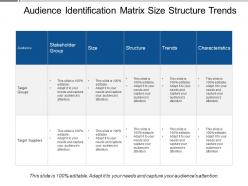 Audience identification matrix size structure trends