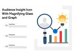 Audience Insight Icon With Magnifying Glass And Graph