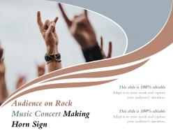 Audience On Rock Music Concert Making Horn Sign