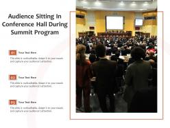 Audience sitting in conference hall during summit program