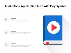 Audio book application icon with play symbol