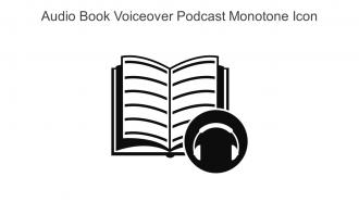 Audio Book Voiceover Podcast Monotone Icon In Powerpoint Pptx Png And Editable Eps Format