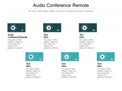 Audio conference remote ppt powerpoint presentation file design templates cpb