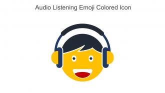 Audio Listening Emoji Colored Icon In Powerpoint Pptx Png And Editable Eps Format