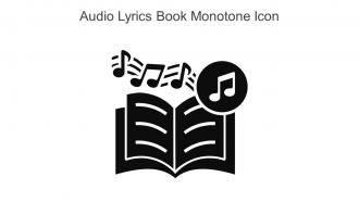 Audio Lyrics Book Monotone Icon In Powerpoint Pptx Png And Editable Eps Format