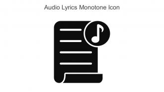 Audio Lyrics Monotone Icon In Powerpoint Pptx Png And Editable Eps Format