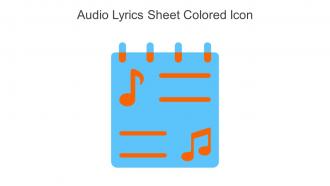 Audio Lyrics Sheet Colored Icon In Powerpoint Pptx Png And Editable Eps Format