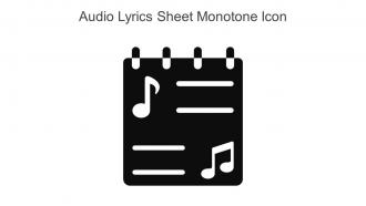 Audio Lyrics Sheet Monotone Icon In Powerpoint Pptx Png And Editable Eps Format